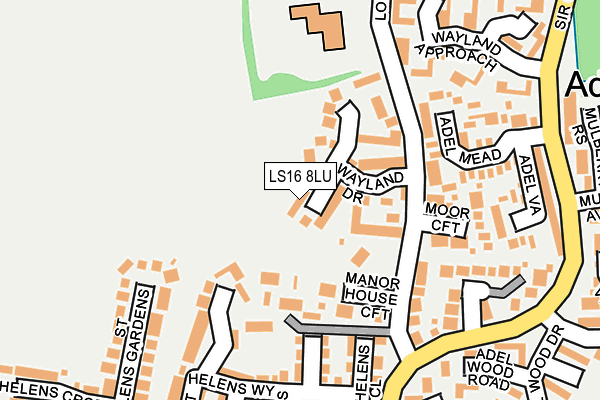 LS16 8LU map - OS OpenMap – Local (Ordnance Survey)