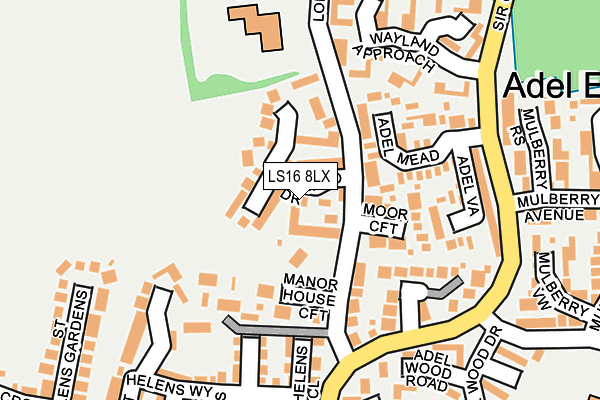 LS16 8LX map - OS OpenMap – Local (Ordnance Survey)