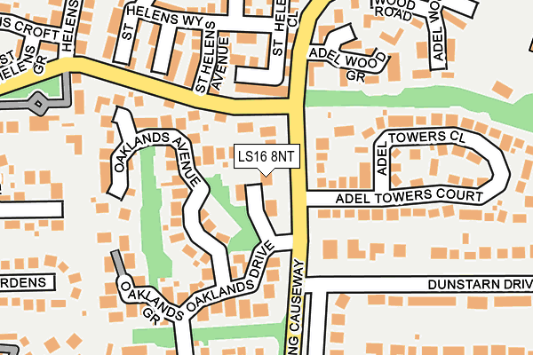 LS16 8NT map - OS OpenMap – Local (Ordnance Survey)