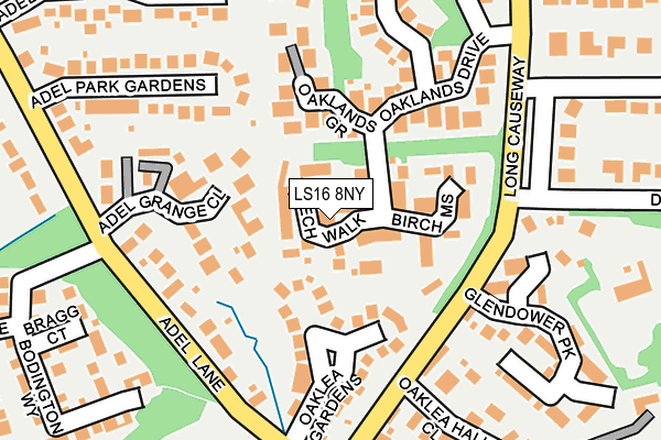 LS16 8NY map - OS OpenMap – Local (Ordnance Survey)