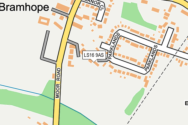 LS16 9AS map - OS OpenMap – Local (Ordnance Survey)