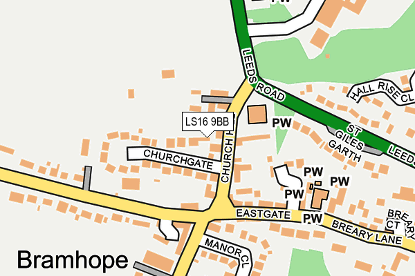 LS16 9BB map - OS OpenMap – Local (Ordnance Survey)