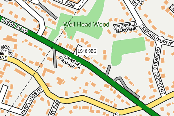 LS16 9BG map - OS OpenMap – Local (Ordnance Survey)