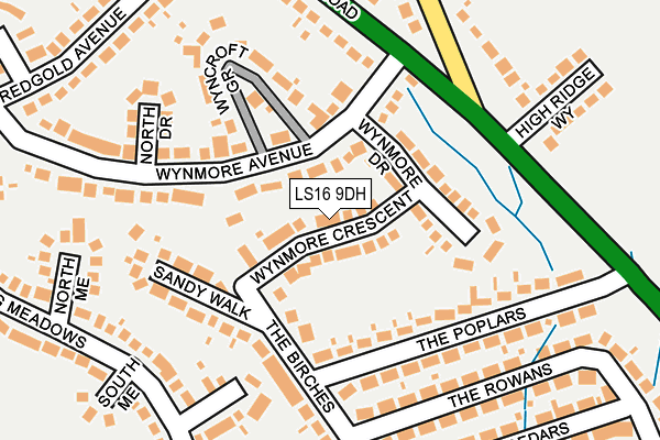 LS16 9DH map - OS OpenMap – Local (Ordnance Survey)
