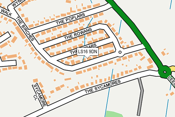 LS16 9DN map - OS OpenMap – Local (Ordnance Survey)