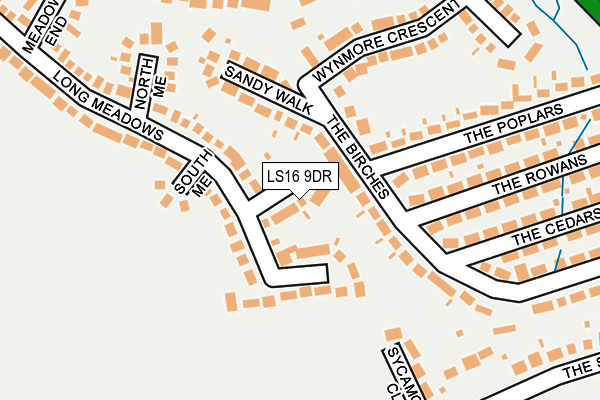 LS16 9DR map - OS OpenMap – Local (Ordnance Survey)