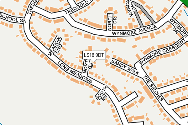 LS16 9DT map - OS OpenMap – Local (Ordnance Survey)