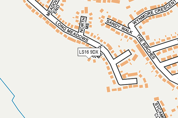 LS16 9DX map - OS OpenMap – Local (Ordnance Survey)