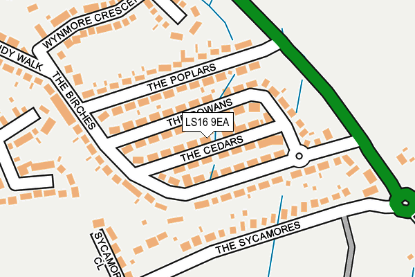 LS16 9EA map - OS OpenMap – Local (Ordnance Survey)