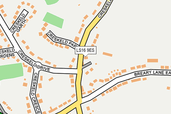 LS16 9ES map - OS OpenMap – Local (Ordnance Survey)