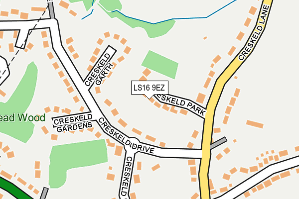 LS16 9EZ map - OS OpenMap – Local (Ordnance Survey)