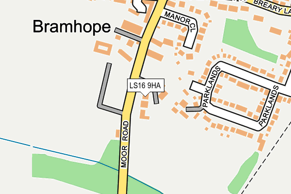 LS16 9HA map - OS OpenMap – Local (Ordnance Survey)