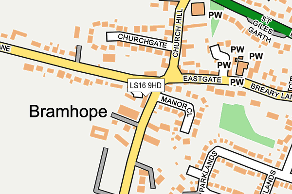 LS16 9HD map - OS OpenMap – Local (Ordnance Survey)