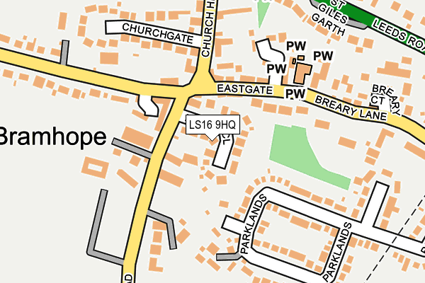 LS16 9HQ map - OS OpenMap – Local (Ordnance Survey)