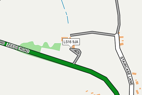 LS16 9JA map - OS OpenMap – Local (Ordnance Survey)