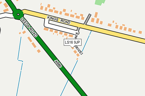 Map of KINGS DRIVE RESIDENTS COMPANY LIMITED at local scale