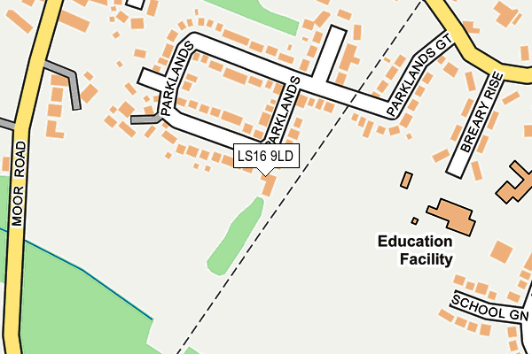 LS16 9LD map - OS OpenMap – Local (Ordnance Survey)