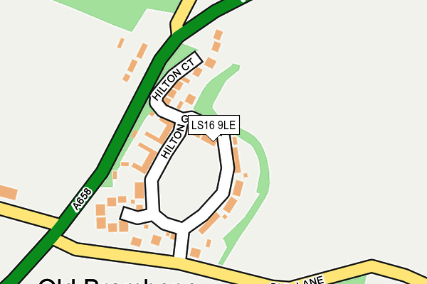 LS16 9LE map - OS OpenMap – Local (Ordnance Survey)