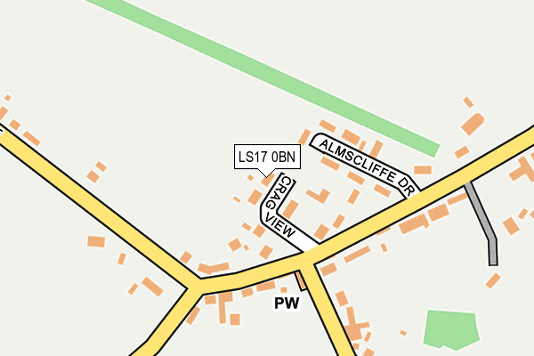LS17 0BN map - OS OpenMap – Local (Ordnance Survey)