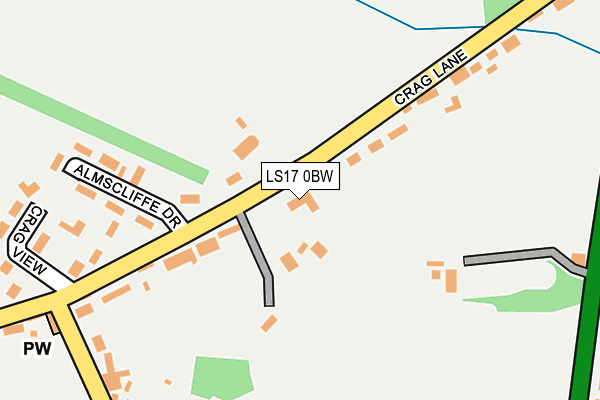 LS17 0BW map - OS OpenMap – Local (Ordnance Survey)