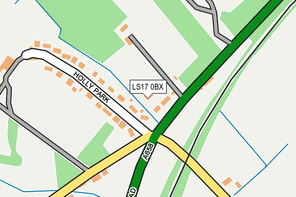 LS17 0BX map - OS OpenMap – Local (Ordnance Survey)