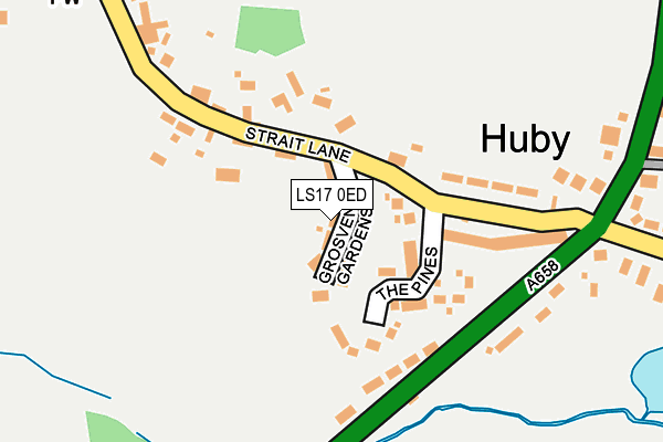 LS17 0ED map - OS OpenMap – Local (Ordnance Survey)