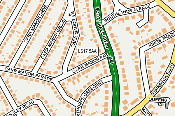LS17 5AA map - OS OpenMap – Local (Ordnance Survey)