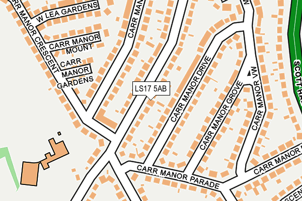 LS17 5AB map - OS OpenMap – Local (Ordnance Survey)