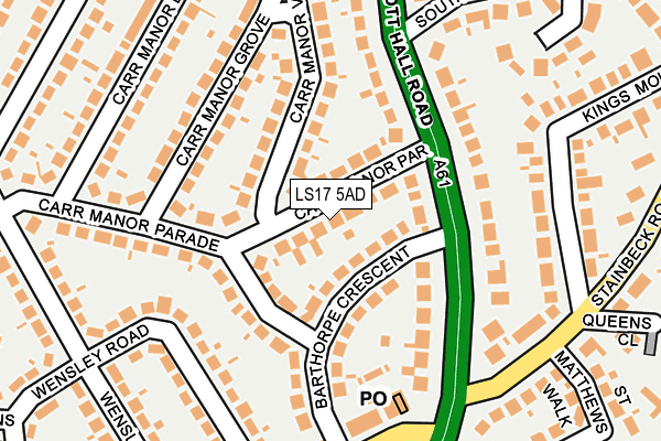 LS17 5AD map - OS OpenMap – Local (Ordnance Survey)
