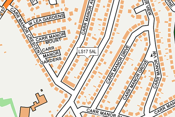 LS17 5AL map - OS OpenMap – Local (Ordnance Survey)