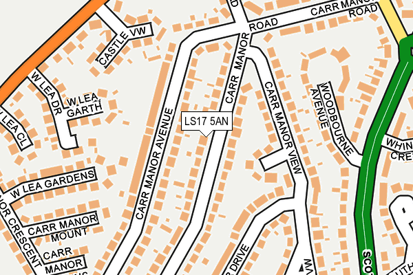 LS17 5AN map - OS OpenMap – Local (Ordnance Survey)