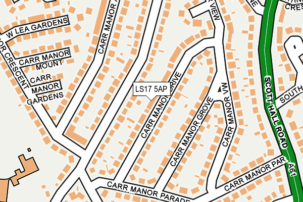 LS17 5AP map - OS OpenMap – Local (Ordnance Survey)