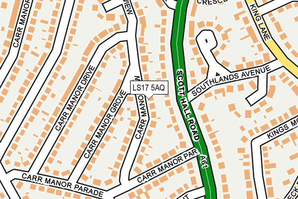 LS17 5AQ map - OS OpenMap – Local (Ordnance Survey)