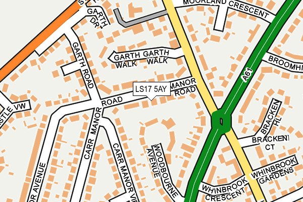 LS17 5AY map - OS OpenMap – Local (Ordnance Survey)