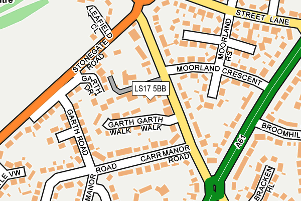 LS17 5BB map - OS OpenMap – Local (Ordnance Survey)