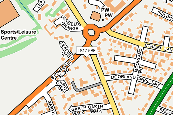 LS17 5BF map - OS OpenMap – Local (Ordnance Survey)