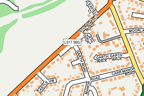 LS17 5BG map - OS OpenMap – Local (Ordnance Survey)