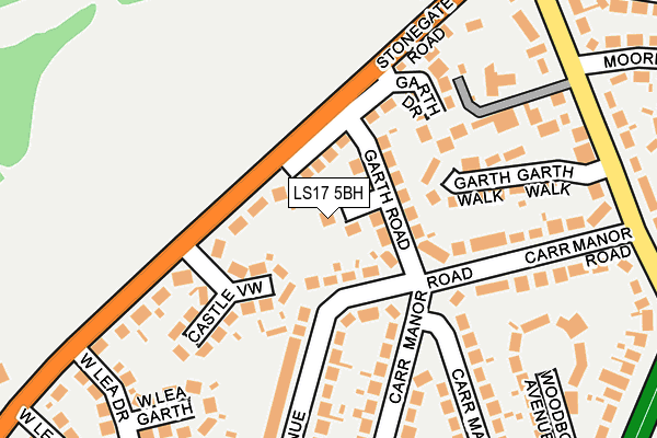 LS17 5BH map - OS OpenMap – Local (Ordnance Survey)