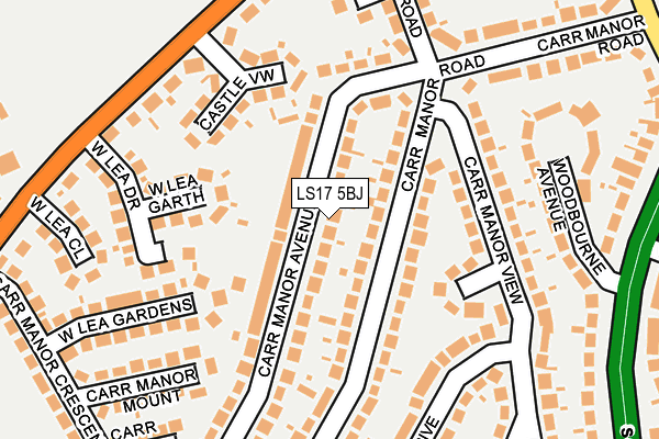LS17 5BJ map - OS OpenMap – Local (Ordnance Survey)