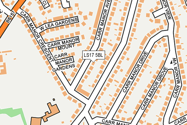 LS17 5BL map - OS OpenMap – Local (Ordnance Survey)