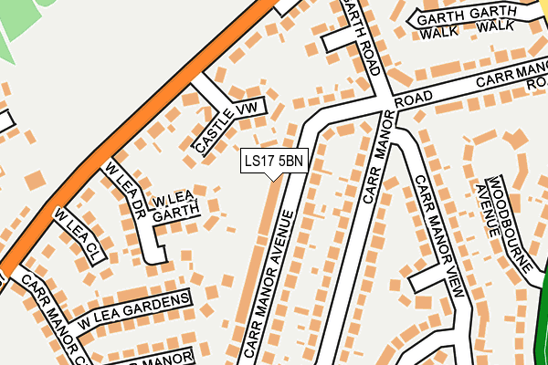 LS17 5BN map - OS OpenMap – Local (Ordnance Survey)