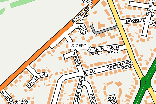 LS17 5BQ map - OS OpenMap – Local (Ordnance Survey)