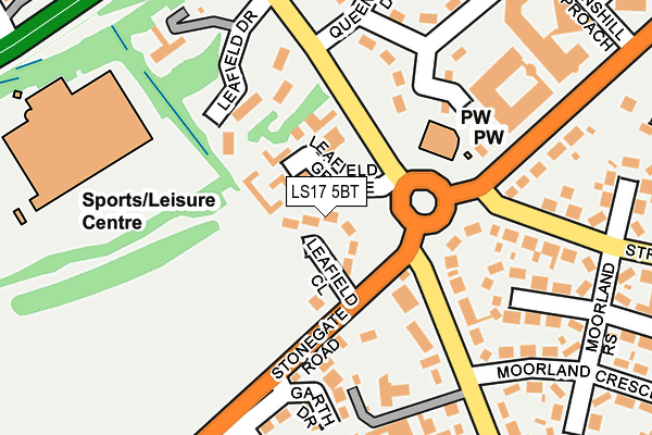 LS17 5BT map - OS OpenMap – Local (Ordnance Survey)