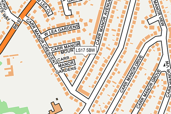LS17 5BW map - OS OpenMap – Local (Ordnance Survey)
