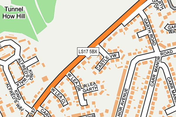 LS17 5BX map - OS OpenMap – Local (Ordnance Survey)