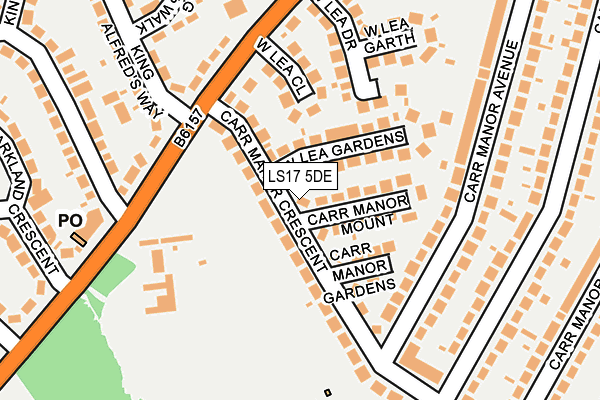 LS17 5DE map - OS OpenMap – Local (Ordnance Survey)