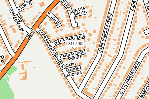 LS17 5DG map - OS OpenMap – Local (Ordnance Survey)