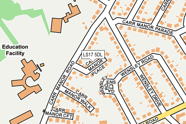 LS17 5DL map - OS OpenMap – Local (Ordnance Survey)