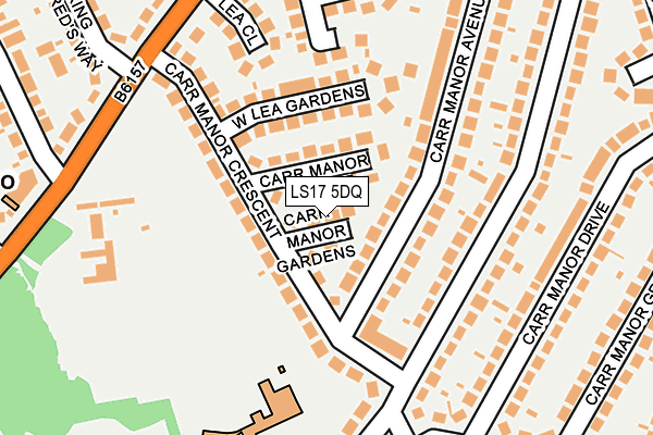 LS17 5DQ map - OS OpenMap – Local (Ordnance Survey)