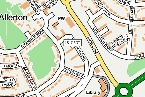 LS17 5DT map - OS OpenMap – Local (Ordnance Survey)